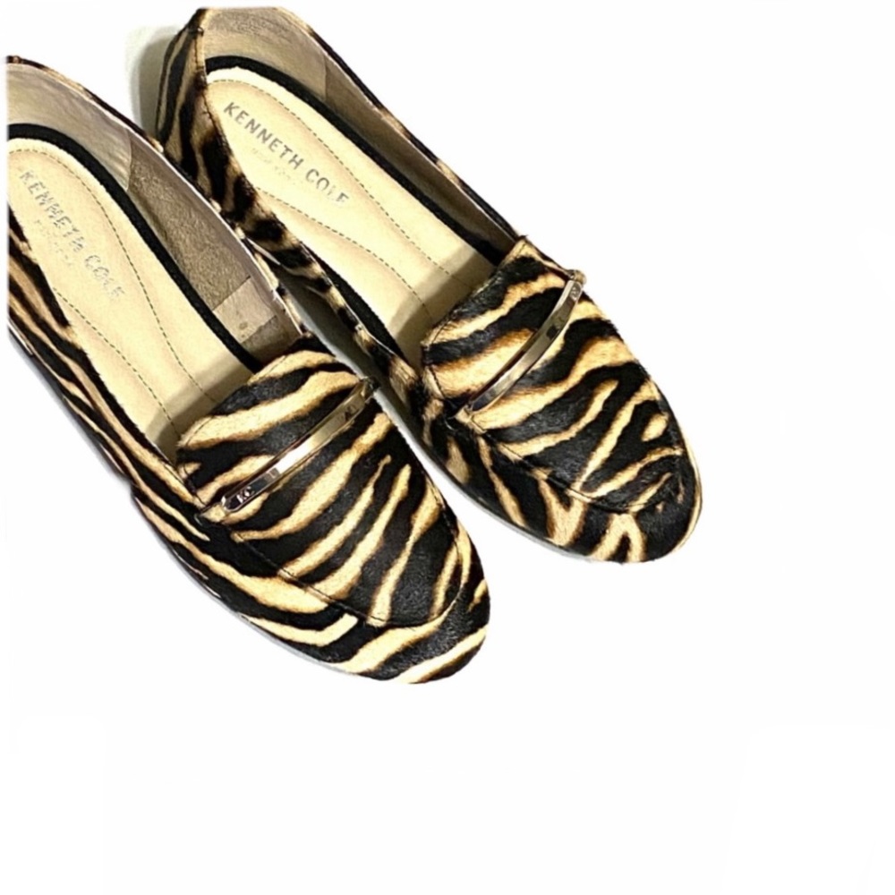 🆕 Kenneth Cole Zebra Print Memory Foam Loafers | With Shoe Dust Bag - Picture 2 of 12